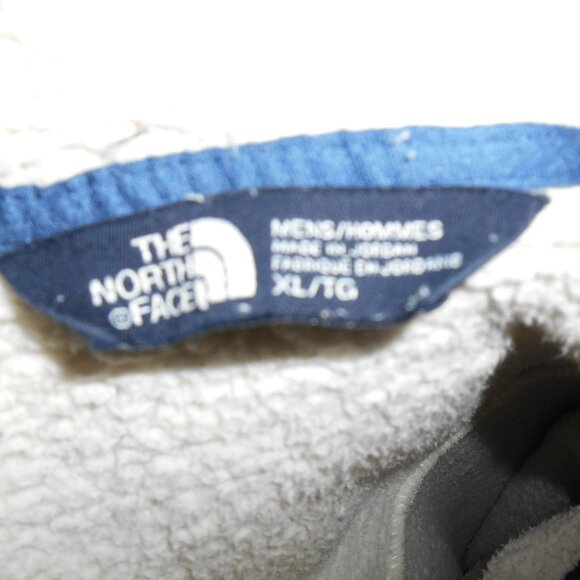 THE NORTH FACE SHERPA ZIPPER POCKET HOODIE PULLOVER JACKET BEIGE BLUE MENS XL - Picture 12 of 12